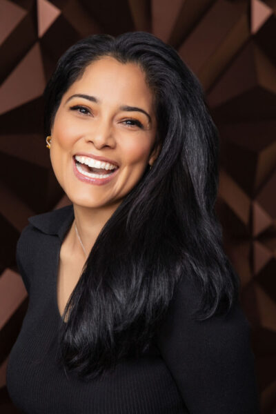 Professional headshot of dark haired beauty by pro photographer from Columbus Desired Focus Photograpy