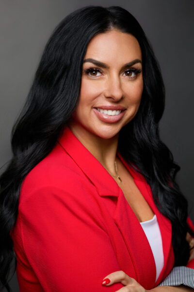 Professional headshots Columbus Ohio - attractive businesswoman in red blazer - Desired Focus Photography