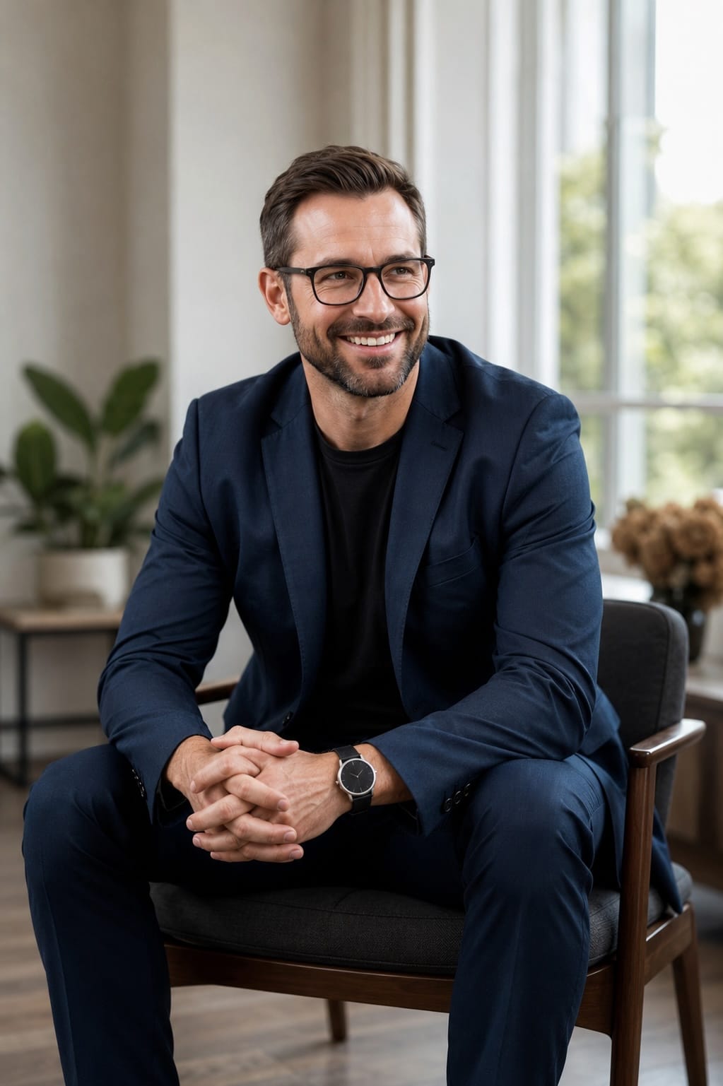 Business branding photography entrepreneur relaxed image